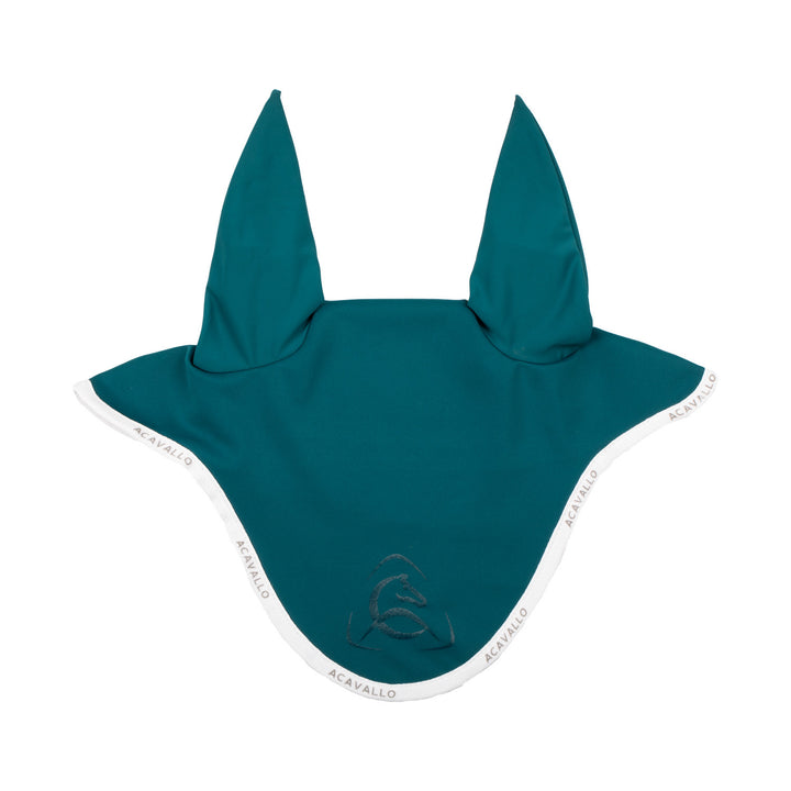Elastane fly veil silicone logo PETROL/WHITE