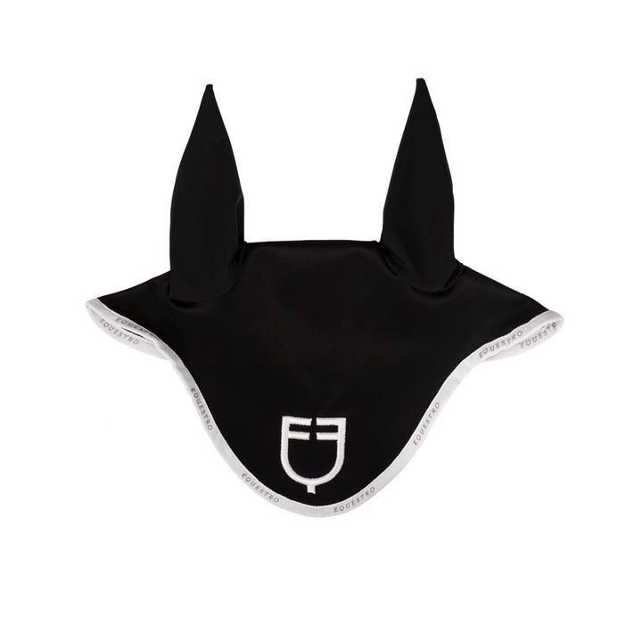 Fly veil in technical fabric with logo BLACK/WHITE