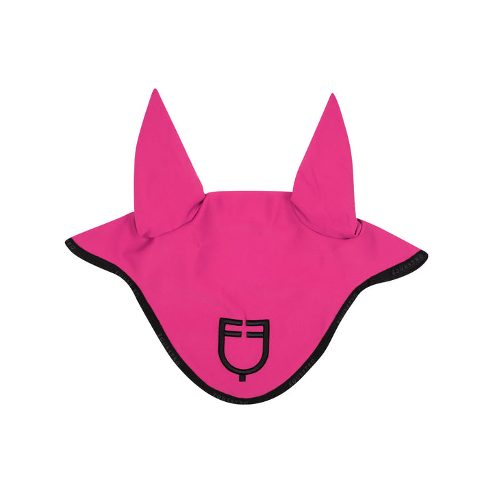 Fly veil in technical fabric with logo FUCSIA/BLACK