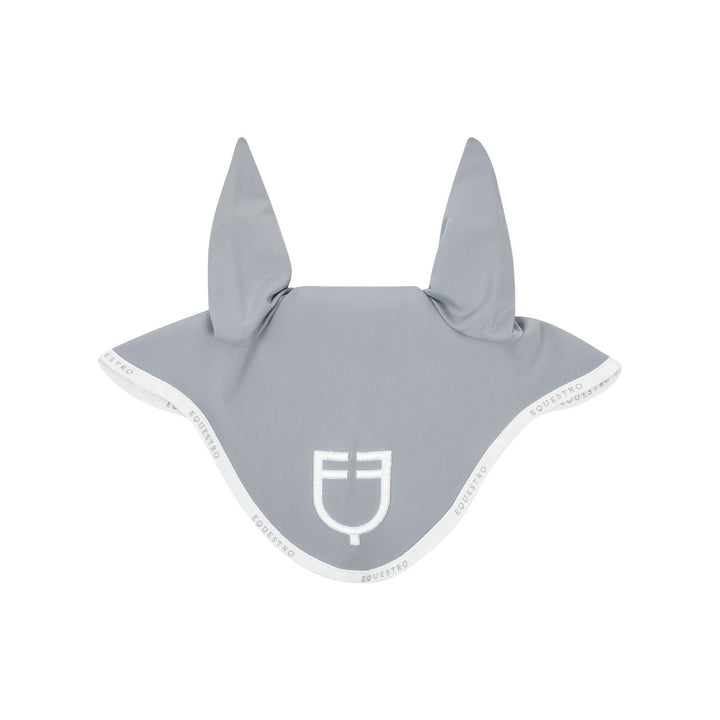 Fly veil in technical fabric with logo GREY/WHITE