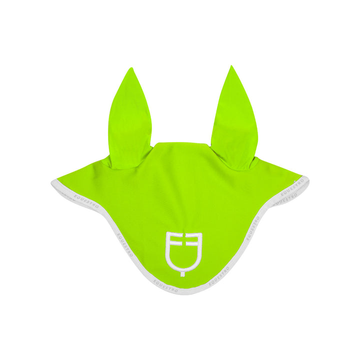 Fly veil in technical fabric with logo LIME GREEN/WHITE