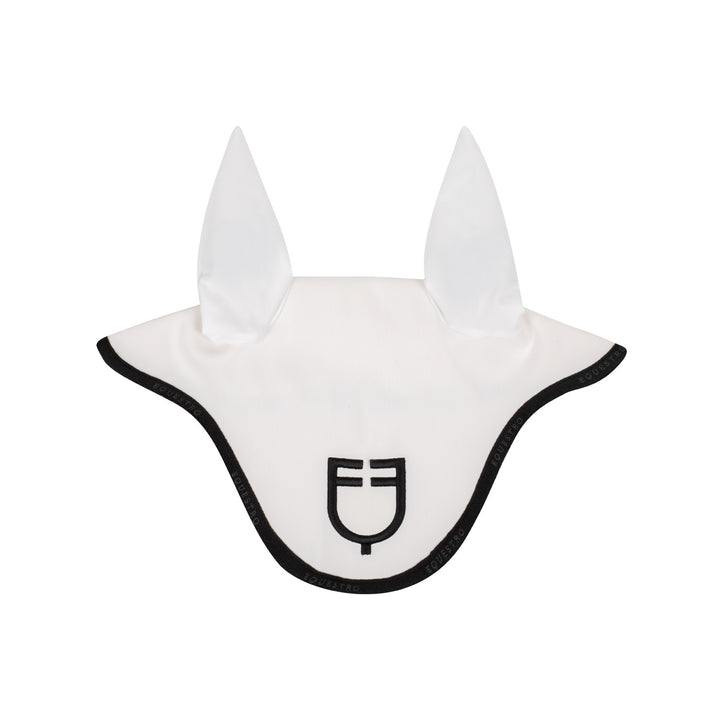Fly veil in technical fabric with logo WHITE/BLACK