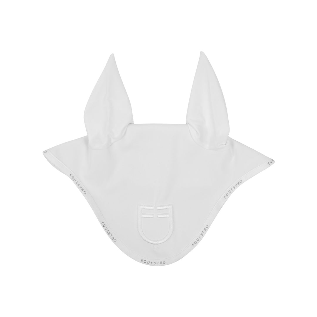Fly veil in technical fabric with logo WHITE/WHITE