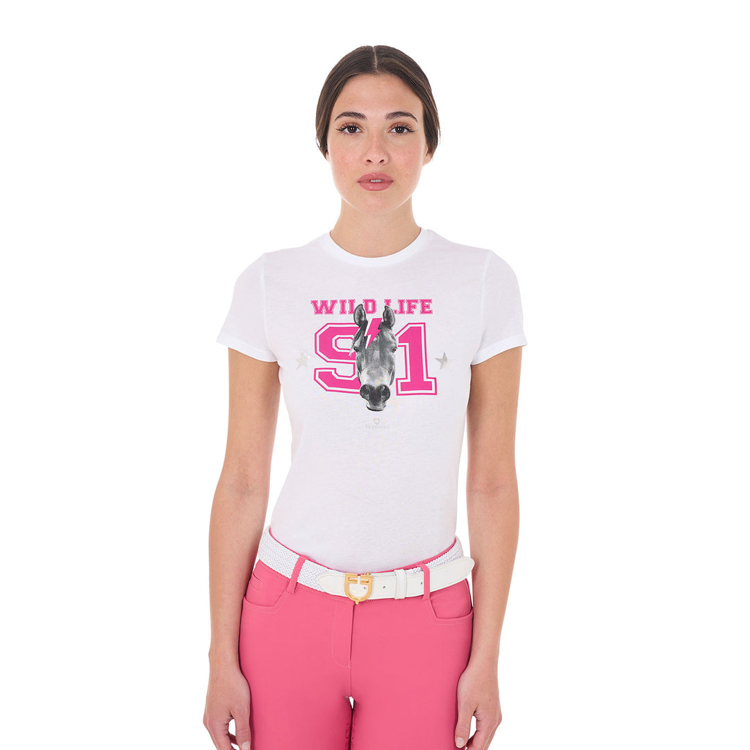 Women's Wild Life cotton T-shirt with print