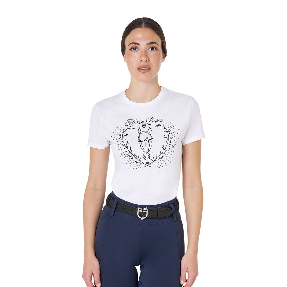Women's Wild Heart cotton T-shirt WHITE