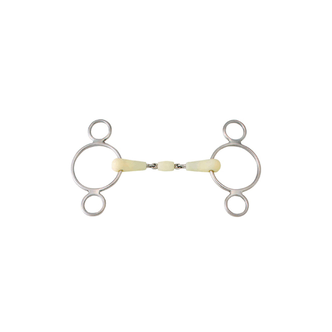 DOUBLE JOINT GAG BIT 3-RING CHEEKS